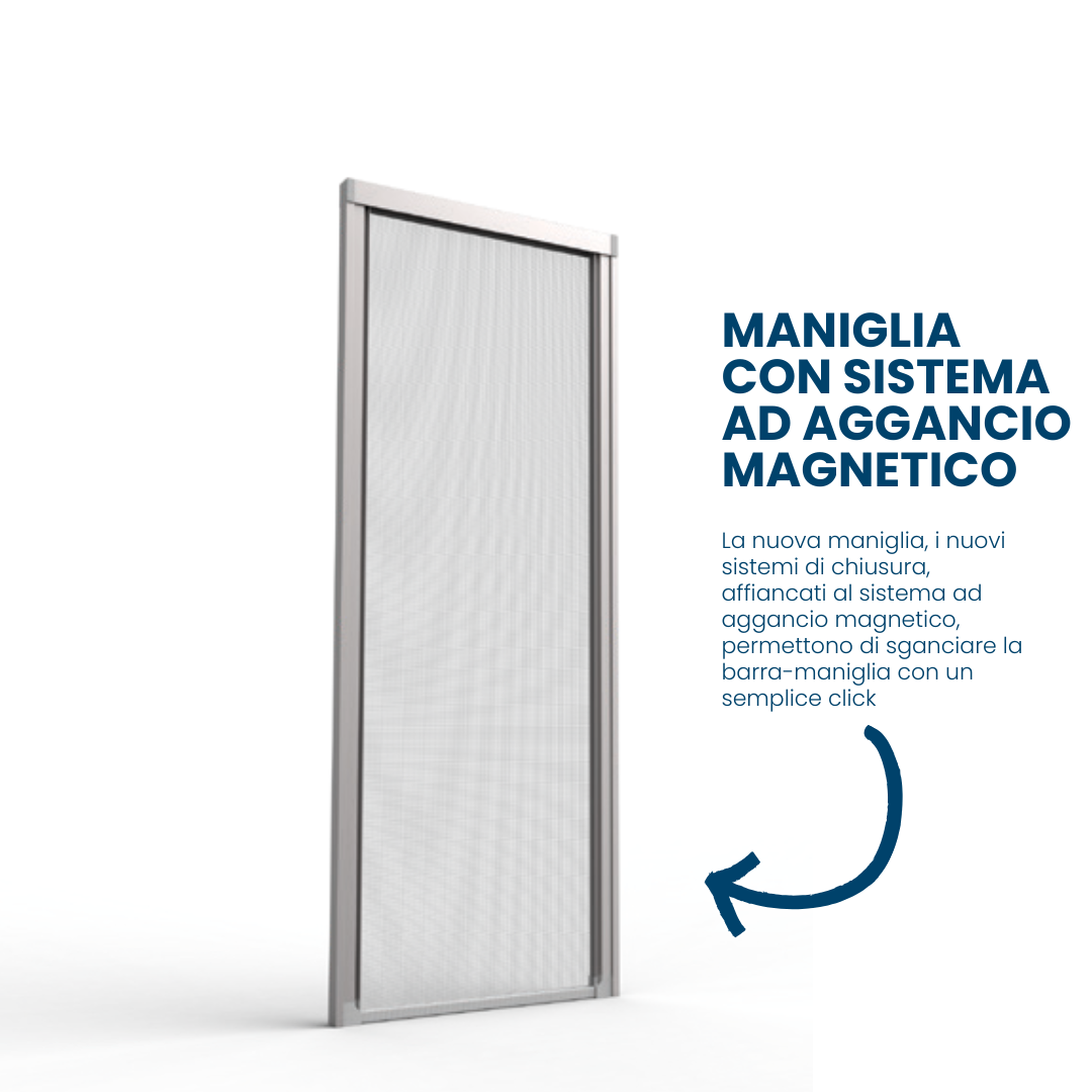 QuadraFlair Plus+ Zanzariera Laterale priva di barriere architettoniche con carroarmato chiuso con sistema anti vento 2 Ante